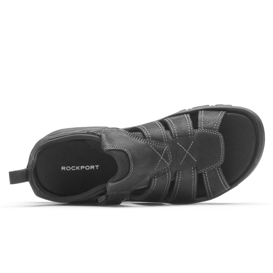 Rockport Men's Springboro Rocklake Fisherman Sandal Black
