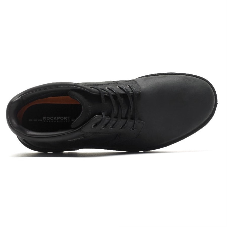 Rockport Men's Storm Surge Plain Toe Boot Black