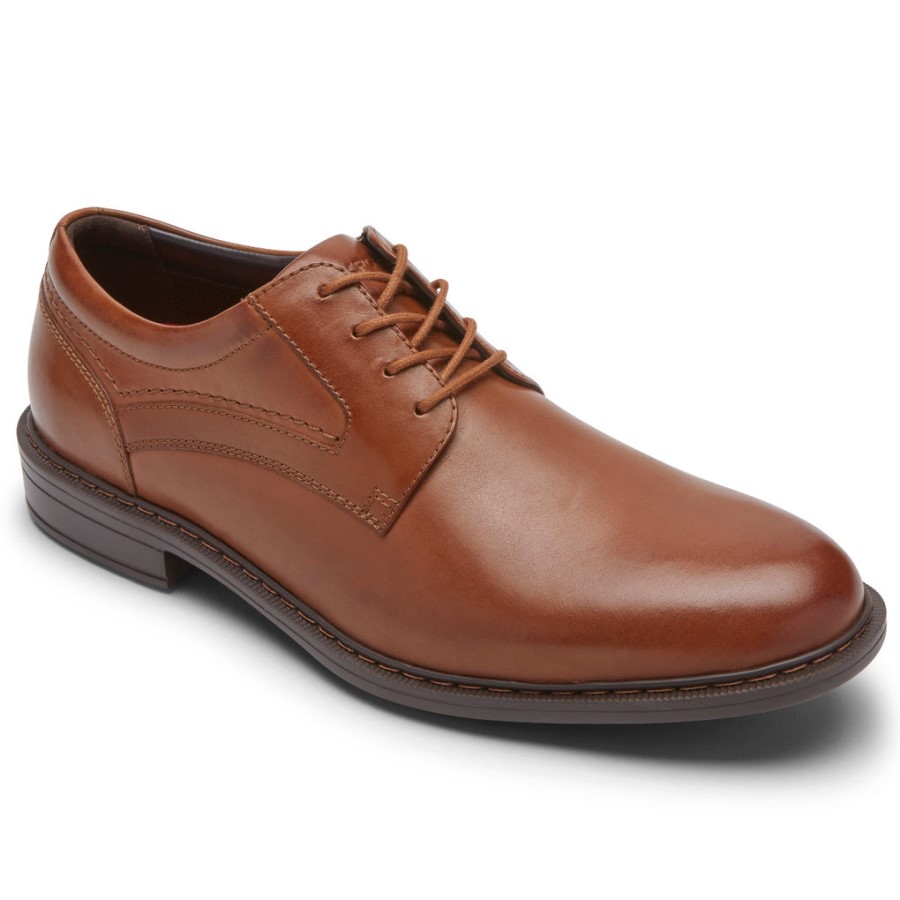 Rockport Men's Tanner Plain Toe Oxford Cognac