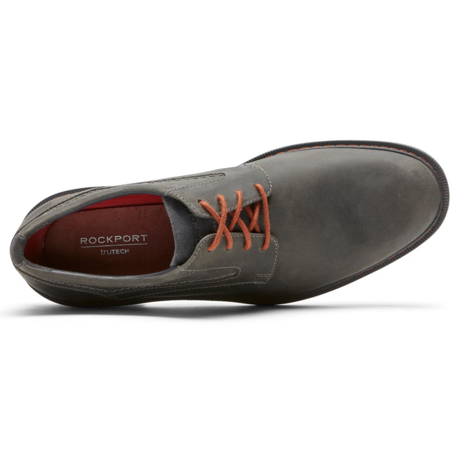 Rockport Men's Tanner Plain Toe Oxford Steel Grey
