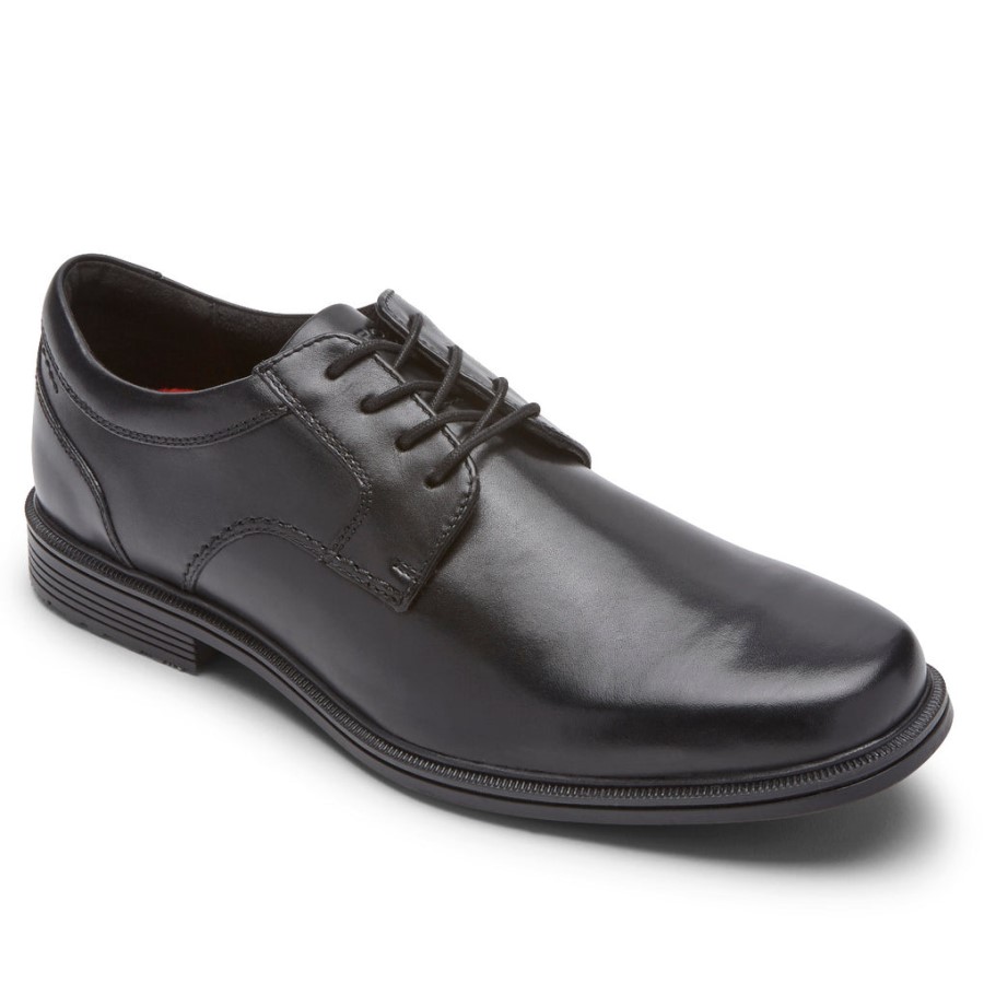 Rockport Men's Taylor Plain Toe Oxford-Waterproof Black
