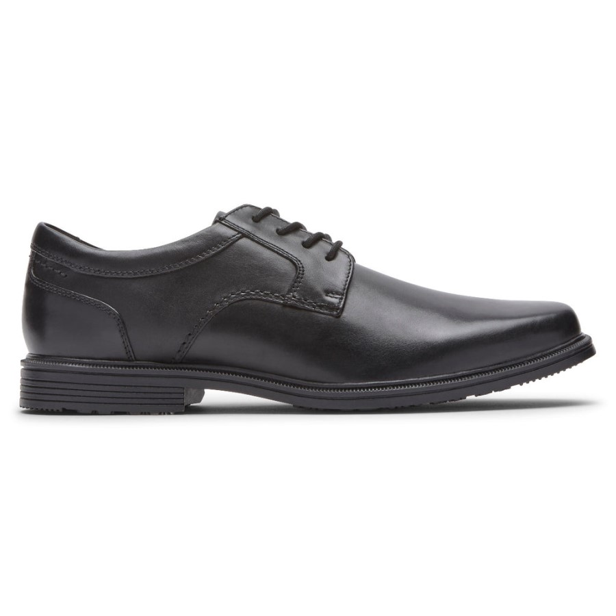 Rockport Men's Taylor Plain Toe Oxford-Waterproof Black