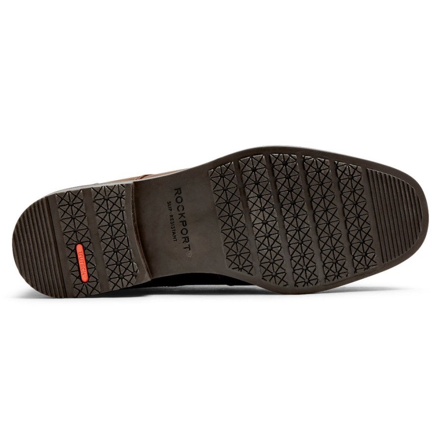 Rockport Men's Taylor Plain Toe Oxford-Waterproof Tan Ch