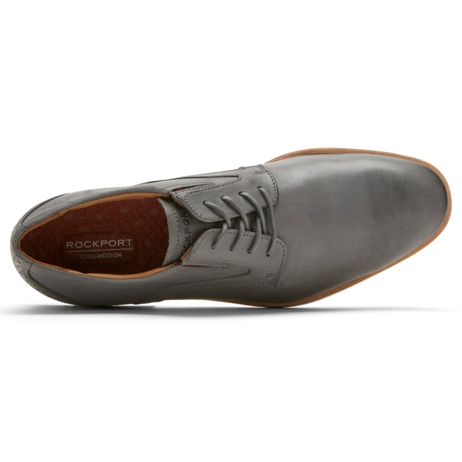 Rockport Men's Total Motion Office Plain Toe Oxford Steel Grey