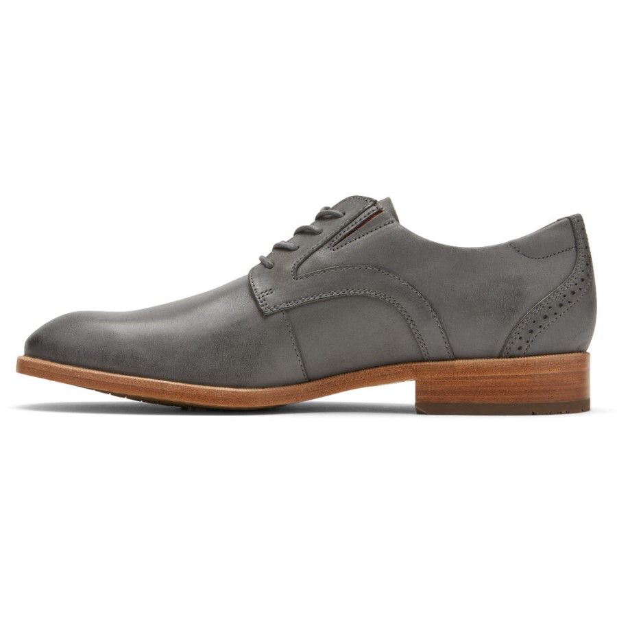 Rockport Men's Total Motion Office Plain Toe Oxford Steel Grey
