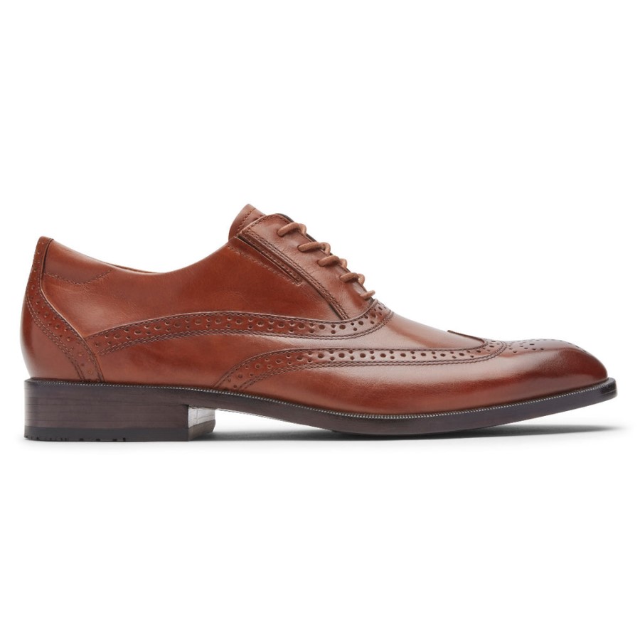 Rockport Men's Total Motion Office Wingtip British Tan