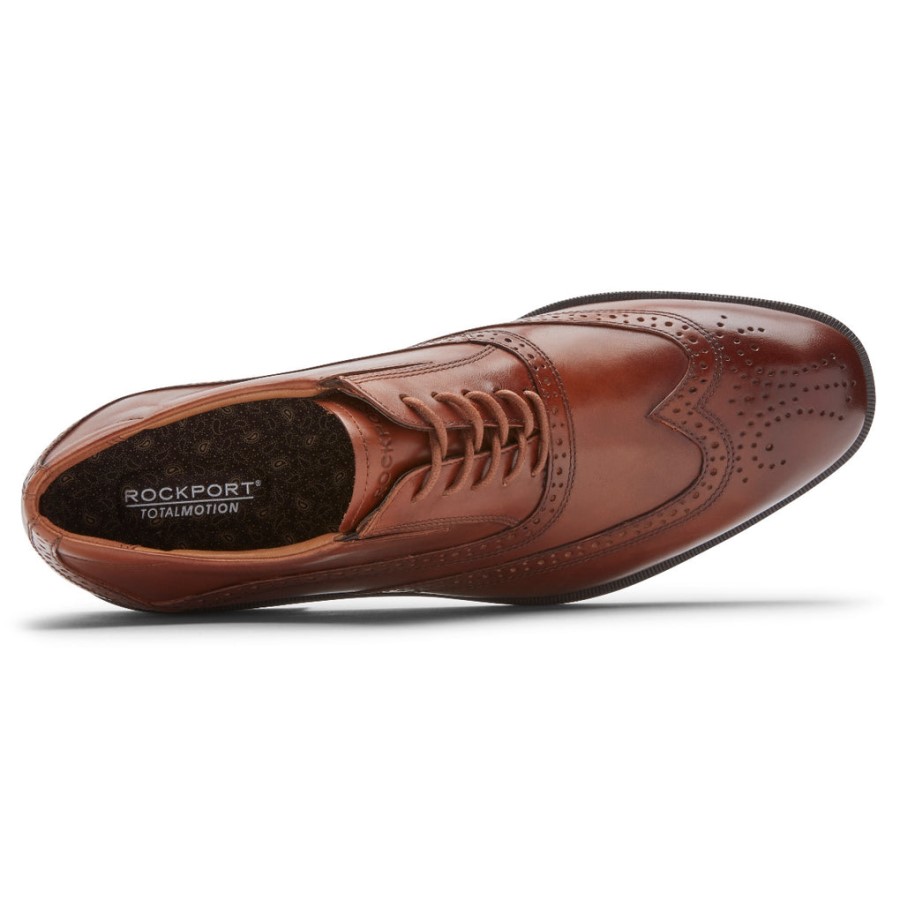 Rockport Men's Total Motion Office Wingtip British Tan