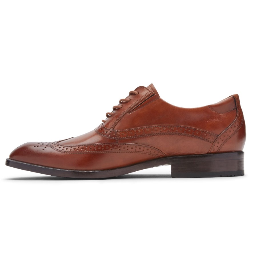 Rockport Men's Total Motion Office Wingtip British Tan
