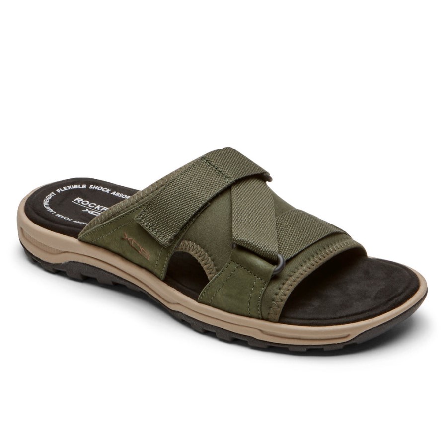 Rockport Men's Trail Technique II Velcro Slide Olive