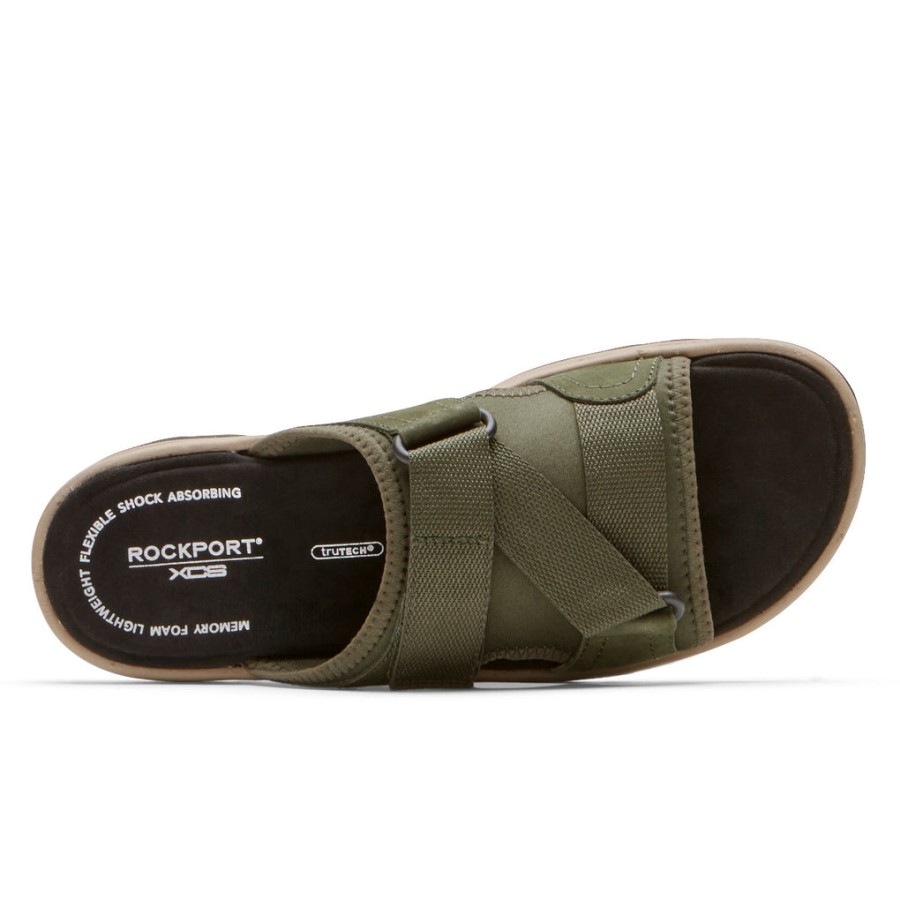 Rockport Men's Trail Technique II Velcro Slide Olive