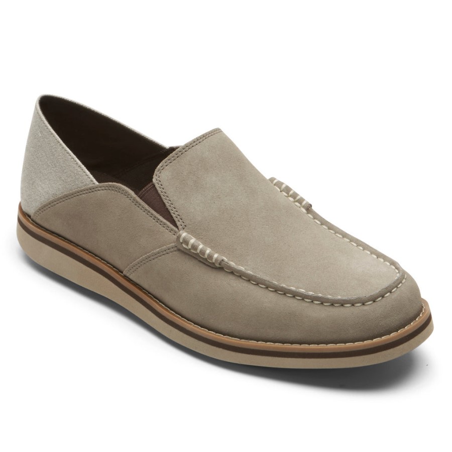Rockport Men's Tucker Venetian Crush Back Loafer Rocksand