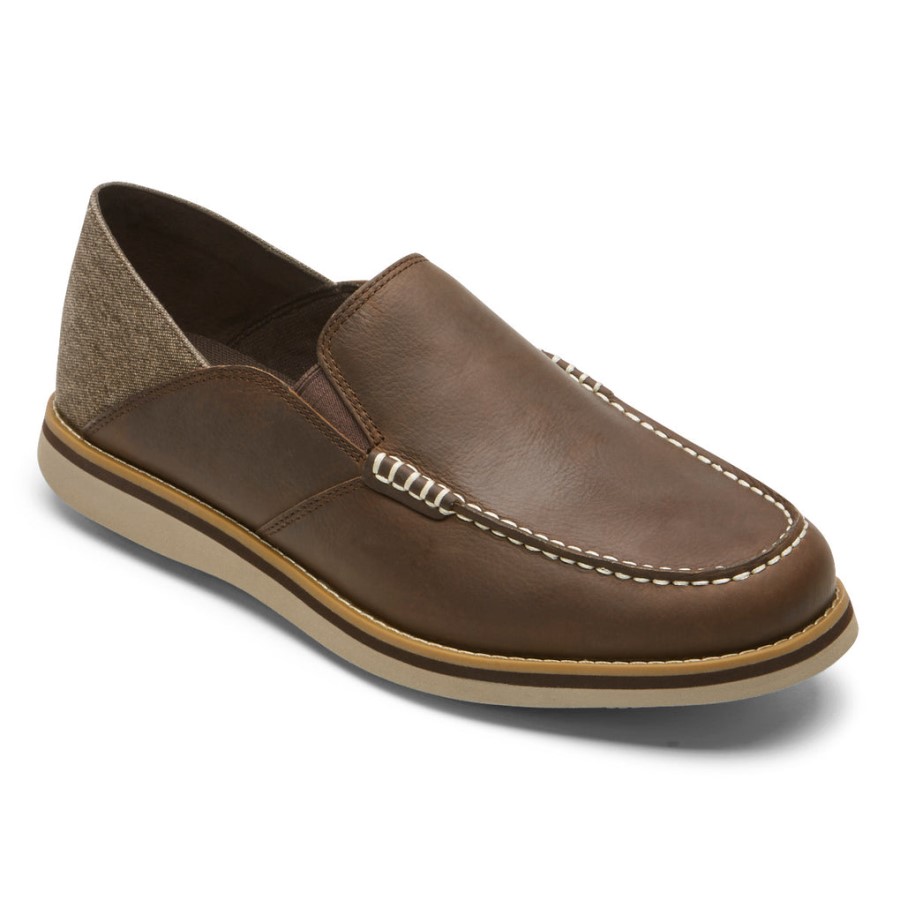 Rockport Men's Tucker Venetian Crush Back Loafer Tan