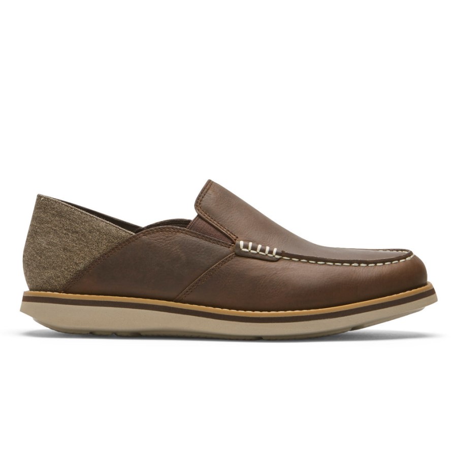 Rockport Men's Tucker Venetian Crush Back Loafer Tan
