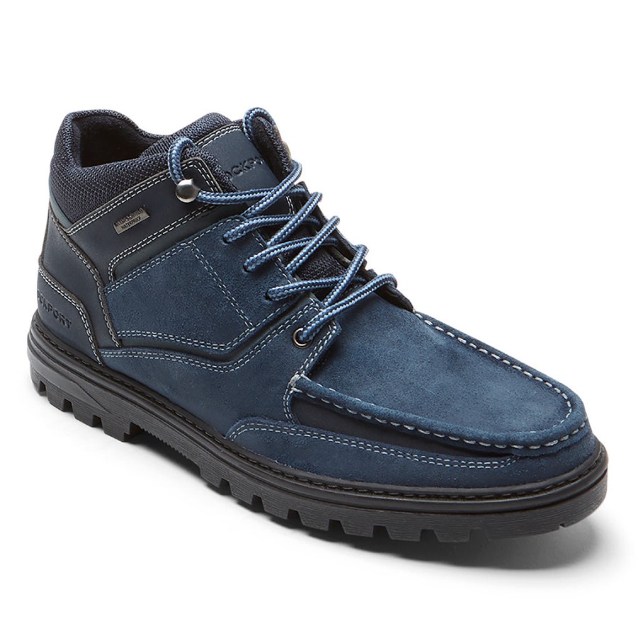 Rockport Men's Weather-Ready Boot-Waterproof Navy Suede