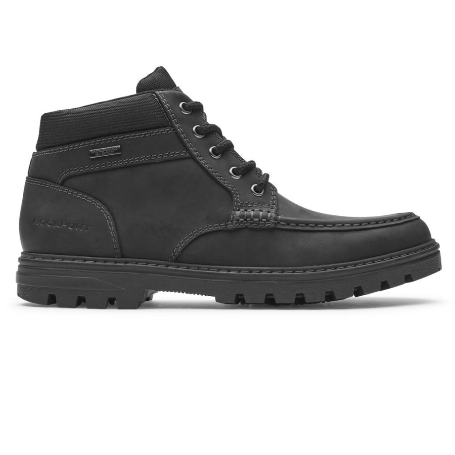 Rockport Men's Weather Ready Moc Boot-Waterproof Black Lea