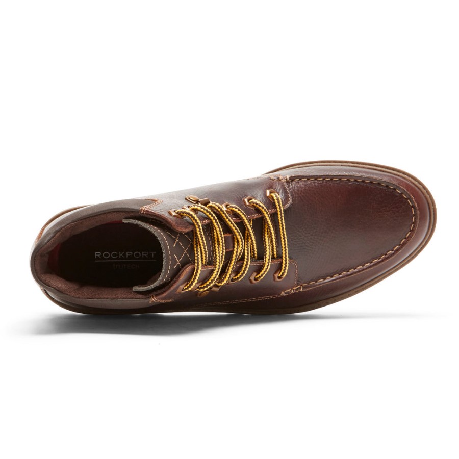 Rockport Men's Weather or Not Moc Toe Boot-Waterproof Monks Robe Leather