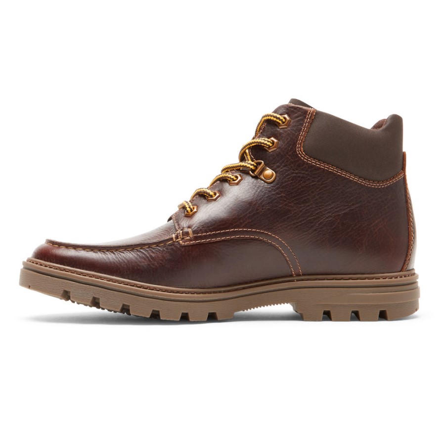 Rockport Men's Weather or Not Moc Toe Boot-Waterproof Monks Robe Leather