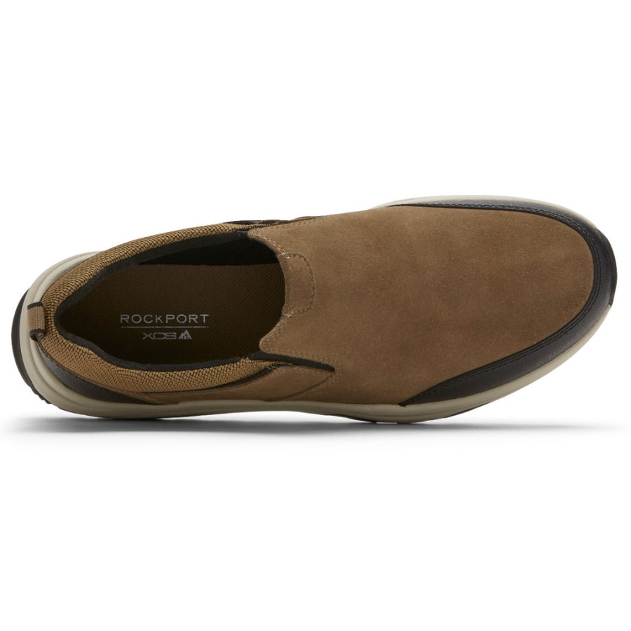 Rockport Men's XCS Birchfield Slip-On Trekker New Vicuna Suede
