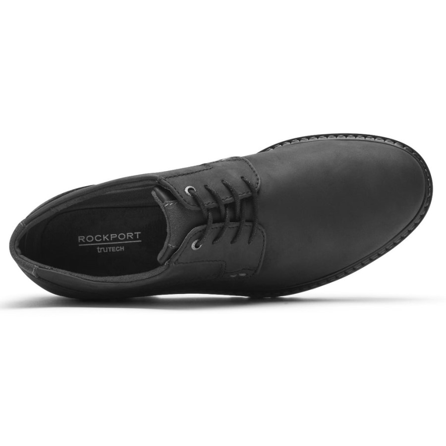 Rockport Men's XCS Plain Toe Oxford-Waterproof Black