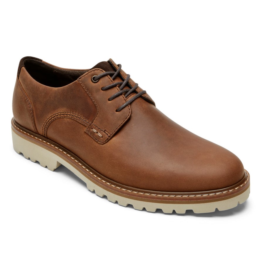 Rockport Men's XCS Plain Toe Oxford-Waterproof Wood