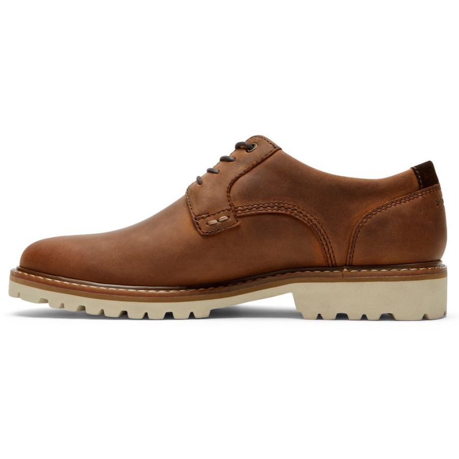 Rockport Men's XCS Plain Toe Oxford-Waterproof Wood