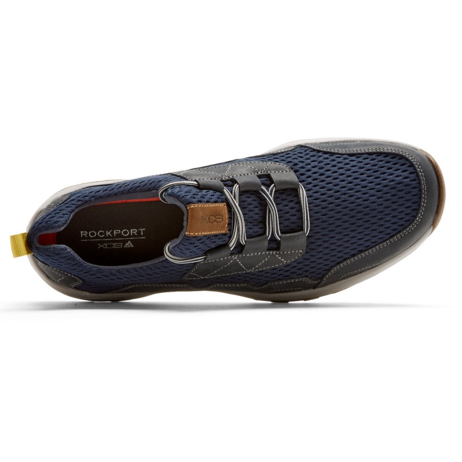 Rockport Men's XCS Spruce Peak Slip-On Sneaker New Dress Blues Leather Mesh