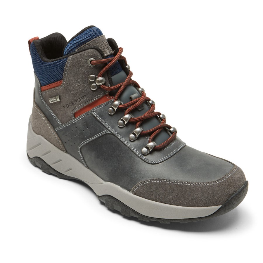 Rockport Men's XCS Spruce Peak Trekker Boot-Waterproof Steel Grey