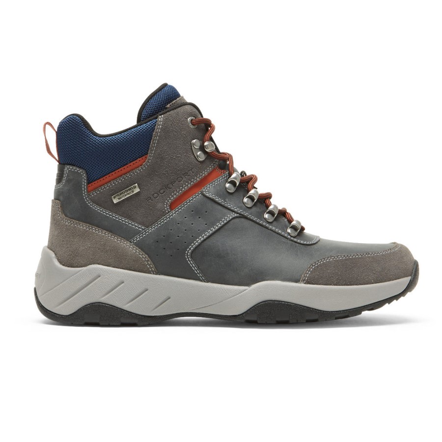 Rockport Men's XCS Spruce Peak Trekker Boot-Waterproof Steel Grey