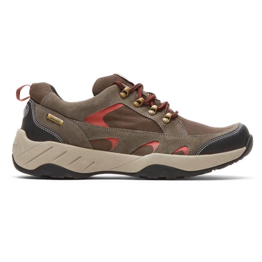 Rockport Men's XCS Spruce Peak Trekker-Waterproof Breen Suede Mesh
