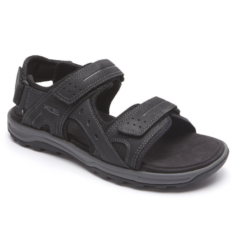 Rockport Men's XCS Trail Technique Adjustable Sandal Black