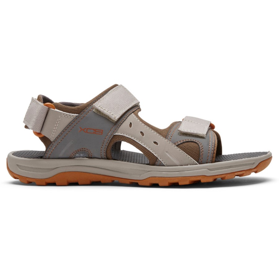 Rockport Men's XCS Trail Technique Adjustable Sandal Stone Multi