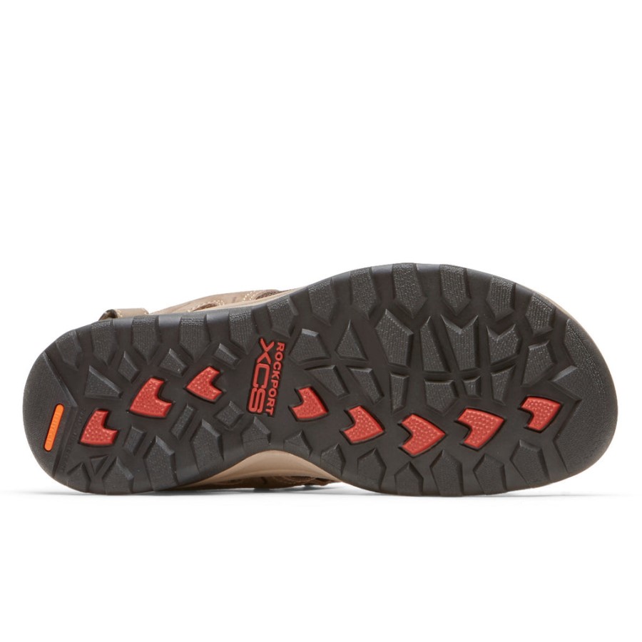 Rockport Men's XCS Trail Technique Adjustable Sandal Taupe