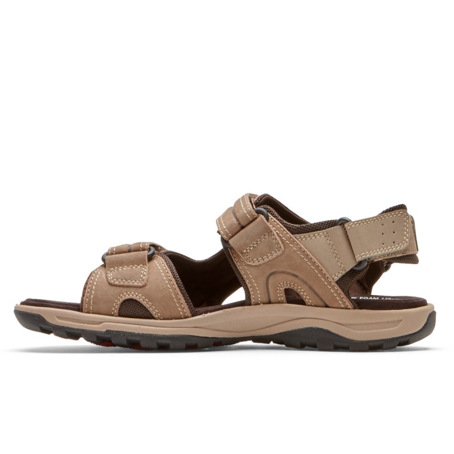 Rockport Men's XCS Trail Technique Adjustable Sandal Taupe