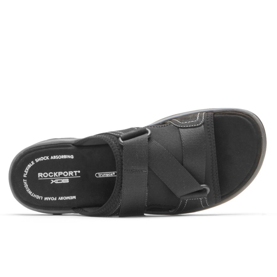 Rockport Men's XCS Trail Technique II Velcro Slide Black