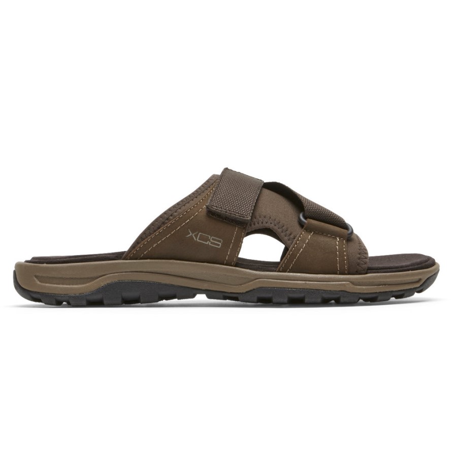 Rockport Men's XCS Trail Technique II Velcro Slide Brown