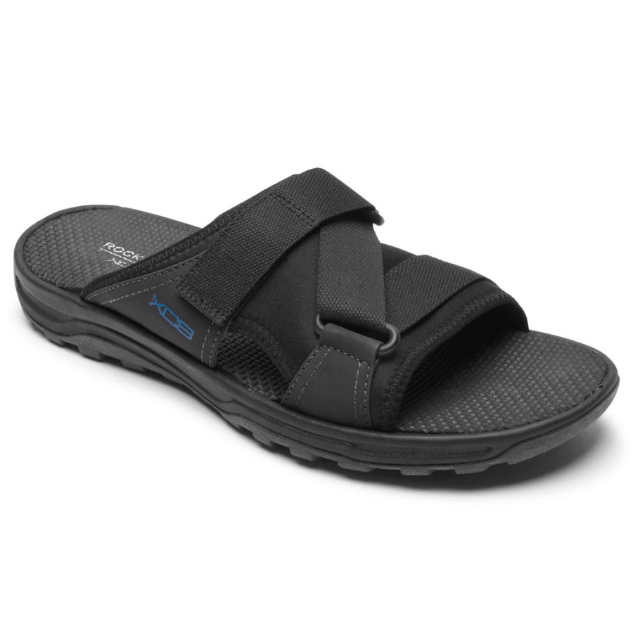 Rockport Men's XCS Trail Technique Velcro Slide Black