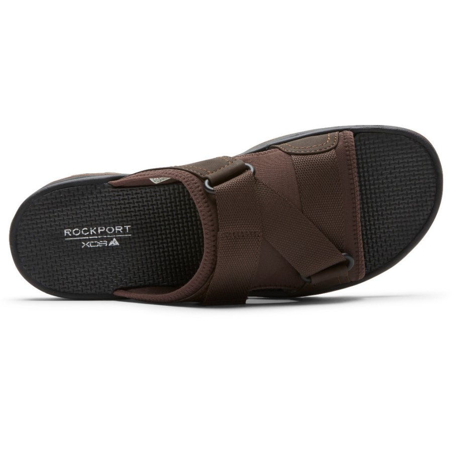 Rockport Men's XCS Trail Technique Velcro Slide Brown