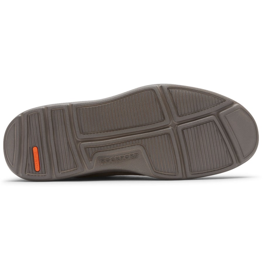 Rockport Men's Zaden Oxford Sneaker Java Embossed Nubuck Suede