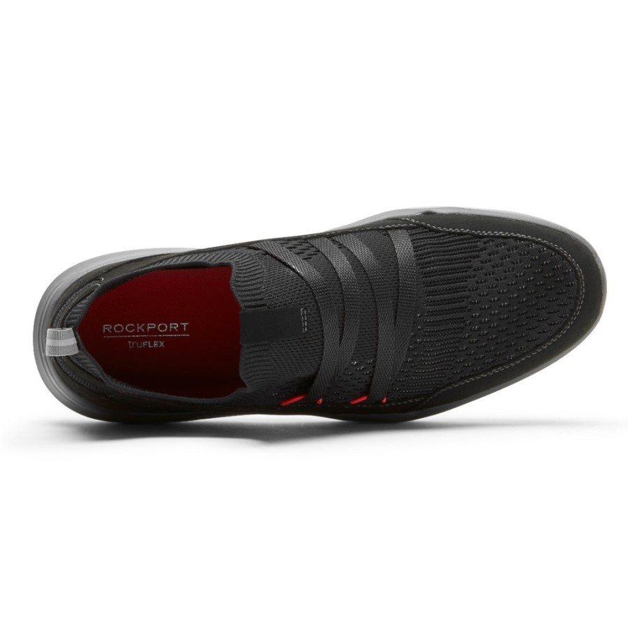 Rockport Men's truFLEX Evolution Mudguard Slip-On Sneaker Black