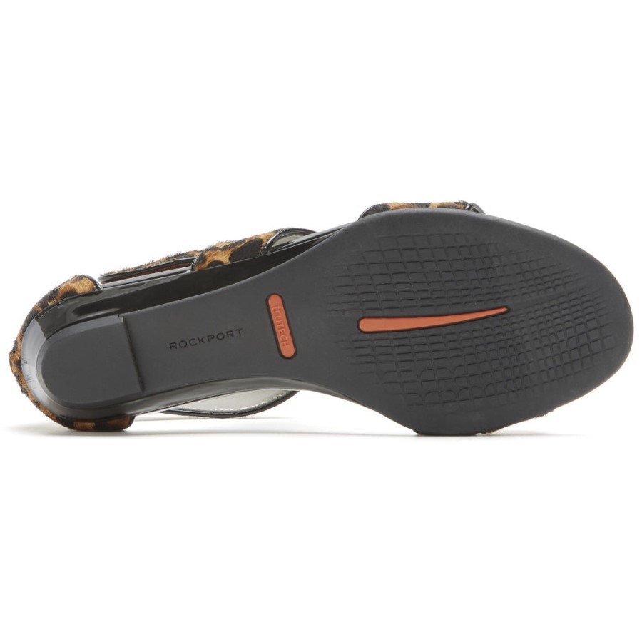 Rockport Total Motion Zandra Strappy Sandal Tan Leopard