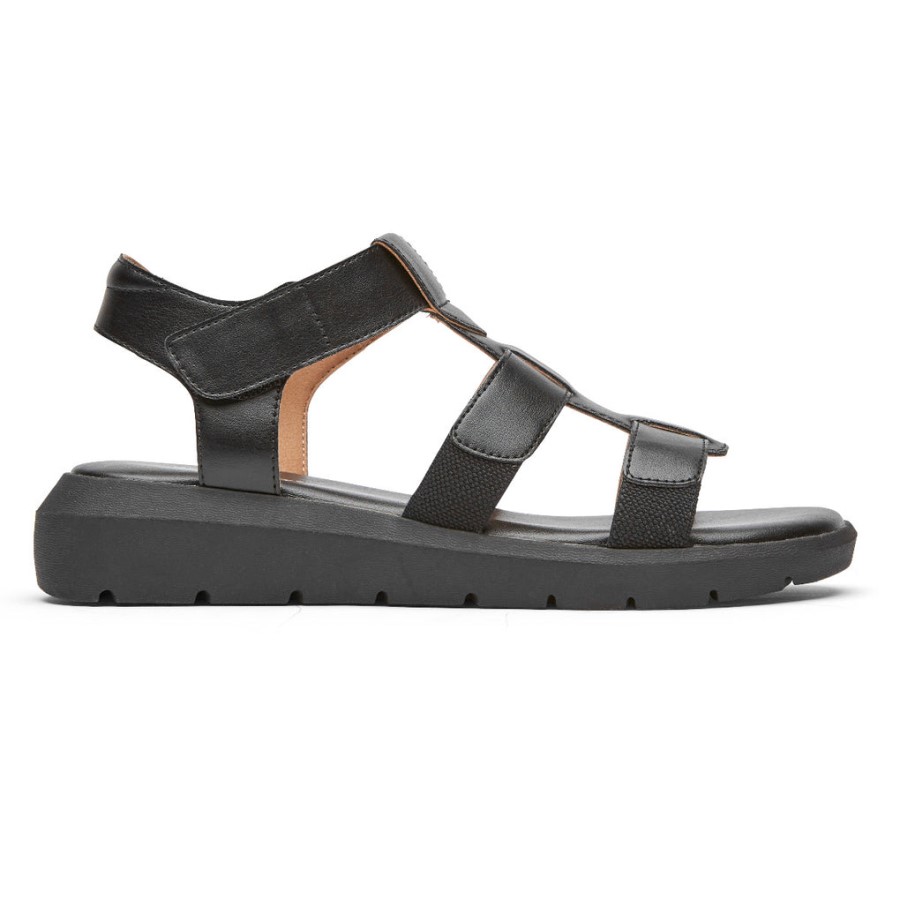 Rockport Women's Abbie T-Strap Sandal Black