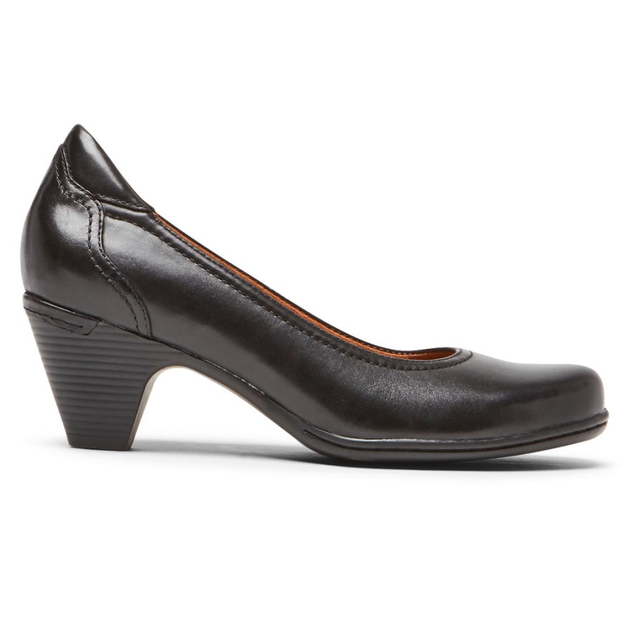 Rockport Women's Adaline Heel Black Leather