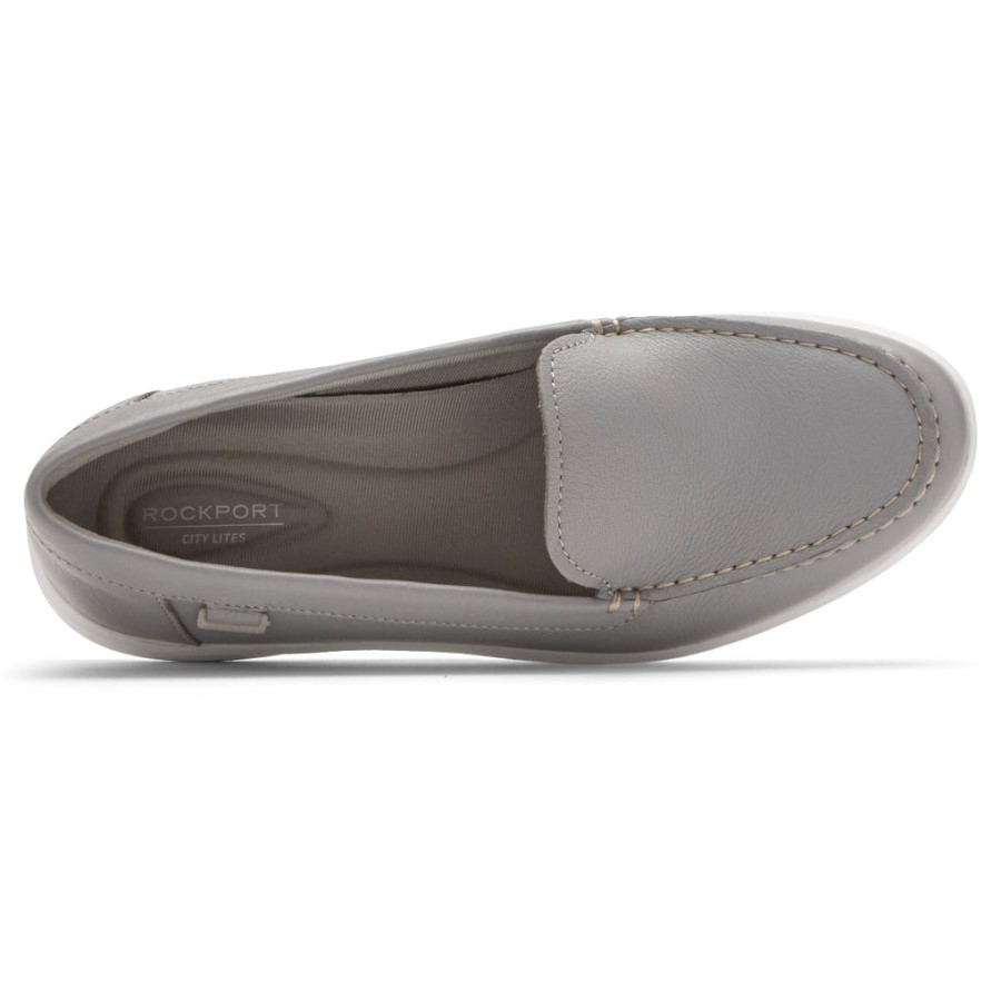 Rockport Women's Ayva Washable Loafer Heather Grey Washable Leather