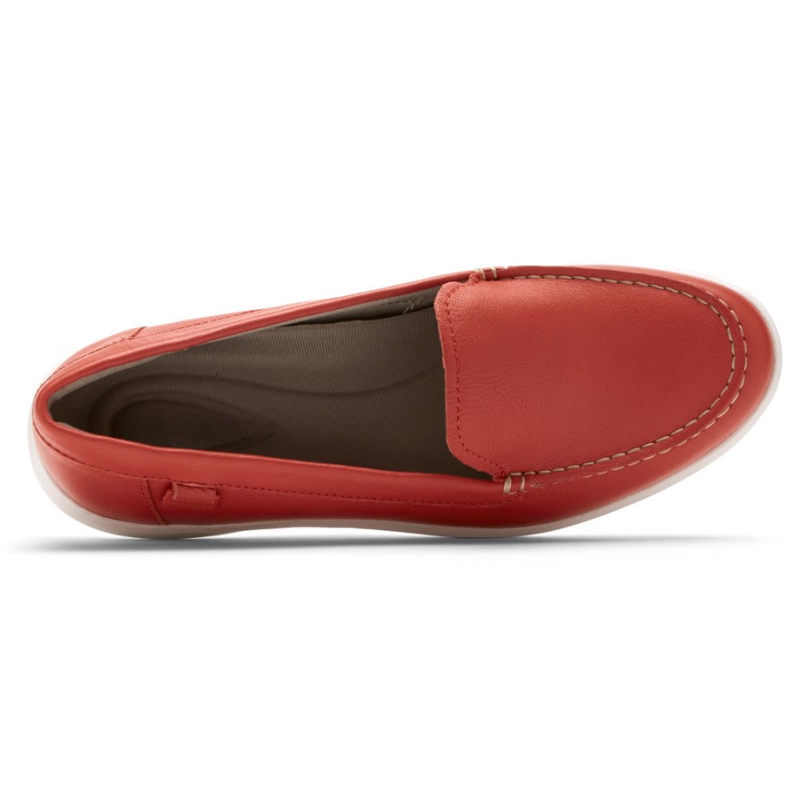 Rockport Women's Ayva Washable Loafer Salsa Red Washable Leather