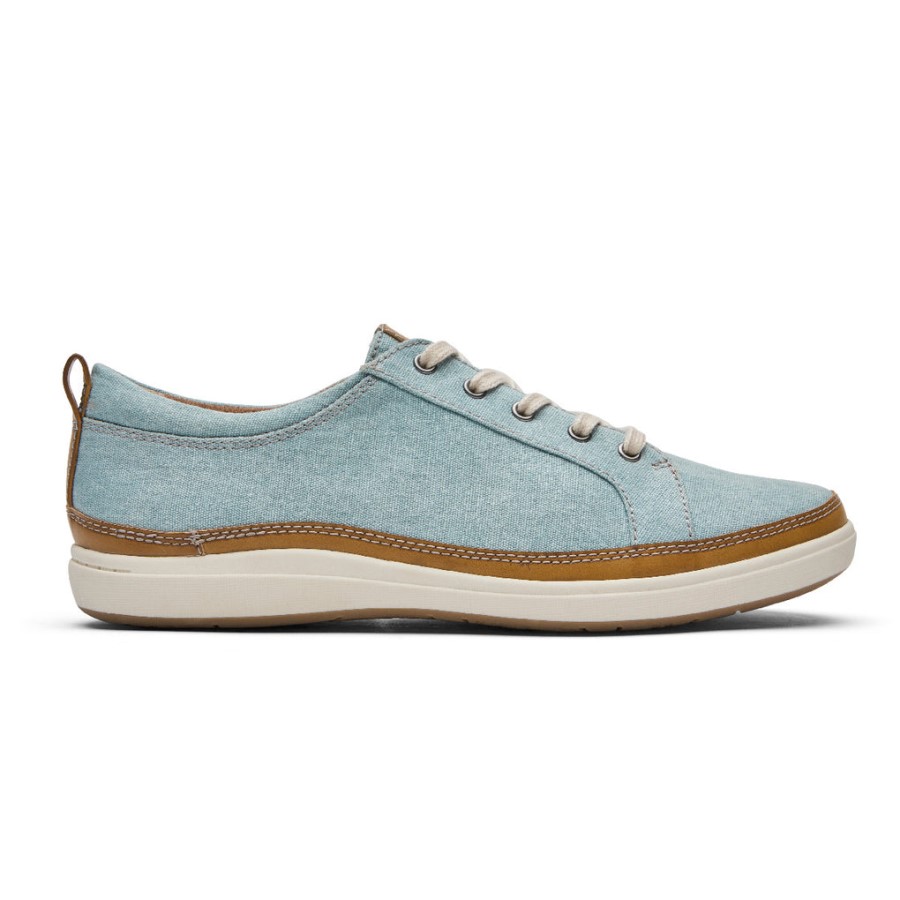 Rockport Women's Bailee Sneaker Mineral Blue Canvas
