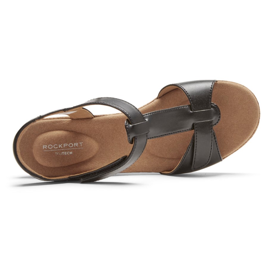 Rockport Women's Blanca T-Strap Sandal Black