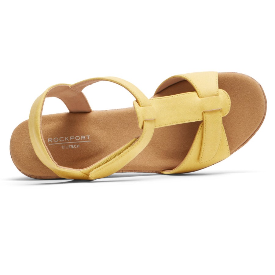 Rockport Women's Blanca T-Strap Sandal Yellow