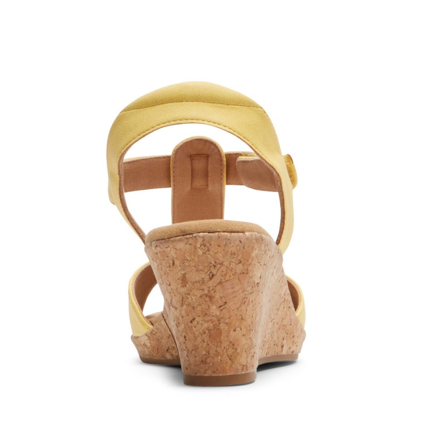 Rockport Women's Blanca T-Strap Sandal Yellow