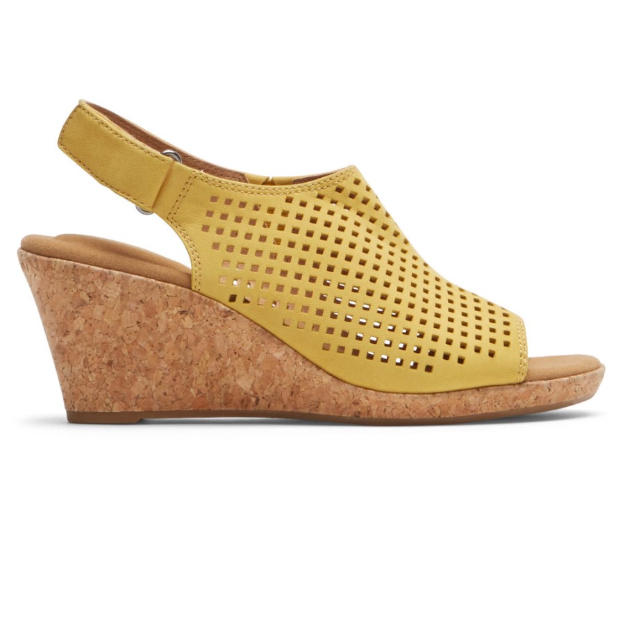 Rockport Women's Briah Perf Sling Sandal Sweet Corn