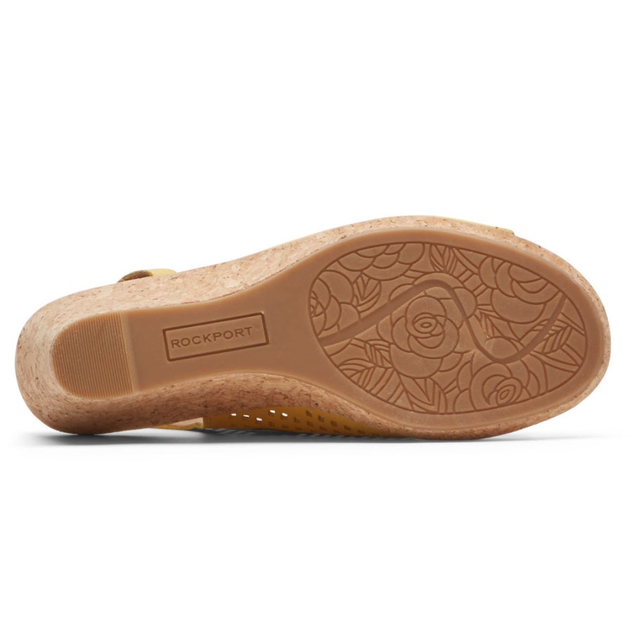 Rockport Women's Briah Perf Sling Sandal Sweet Corn